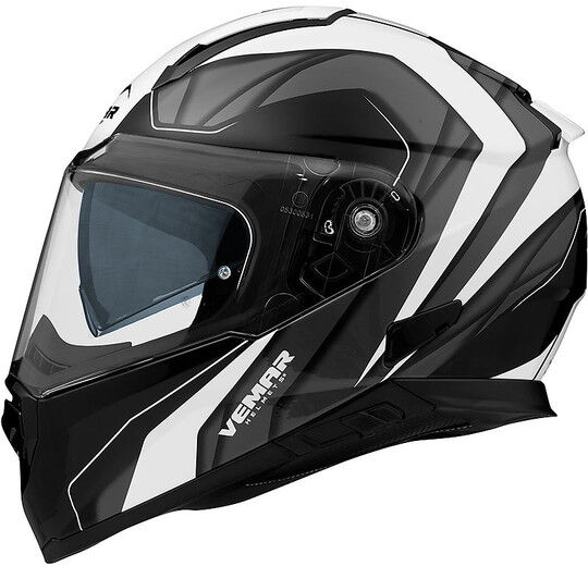 Casco Moto Integrale Vemar ZEPHIR JMC Z006 Nero Bianco taglia XL