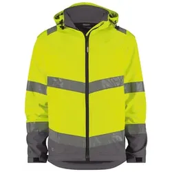Malaga Warnschutz Softshell-Jacke, neongelb/zementgrau, Größe M - neongelb/zementgrau - M