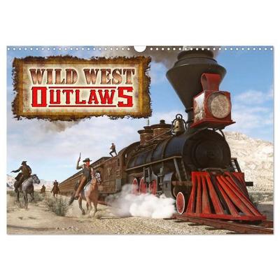 Wild West Outlaws (Wandkalender 2027 DIN A3 quer), CALVENDO Monatskalender