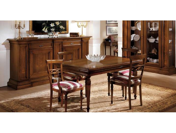 JVmoebel Esszimmer-Set Essgruppe im Art Deco-Stil aus Holz in neutralem Braunton, (Esszimmer-Set, Küchen-Set), Made in Europa