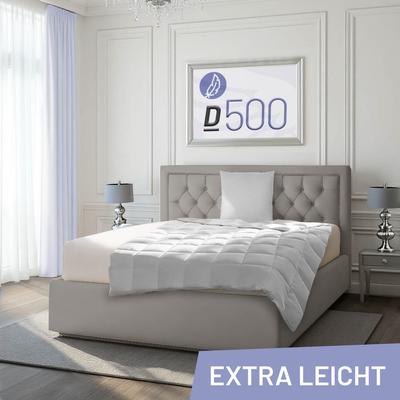 Gänsedaunenbettdecke SCHLAFSTIL "D500", weiß, B:155cm L:220cm, 100% Baumwolle, Bettdecken, hergestellt in Deutschland
