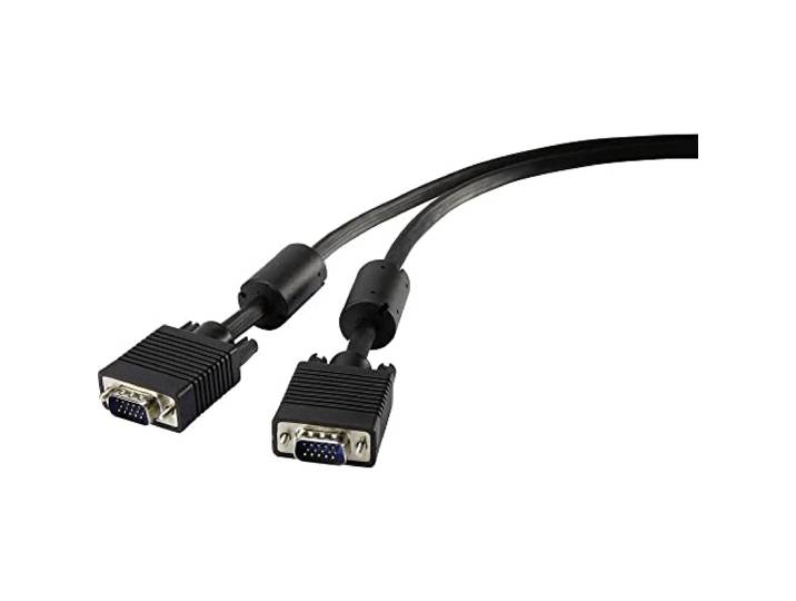Renkforce VGA aansluitkabel VGA 15-polige stekker, VGA 15-polige stekker 1,80 m zwart RF-4212498 met ferrietkern VGA kabel