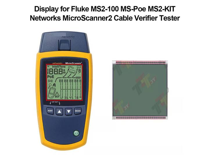 Affichage pour fluke MS2-100 MS2-KIT réseaux MicroScanner2 testeur de vérificateur de câble