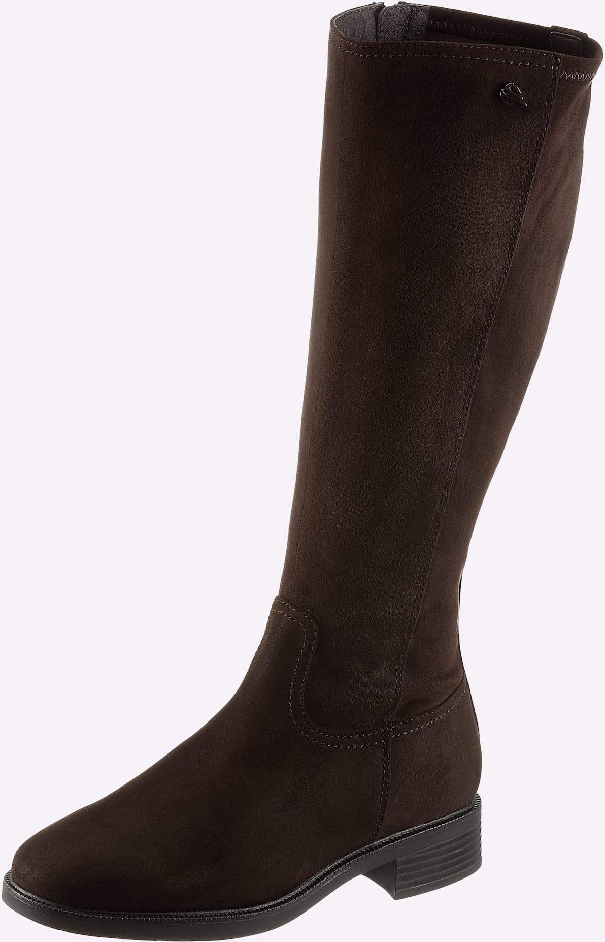Stiefel JANA, Damen, Gr. 41, Textil, braun (schoko), Schuhe Stiefel schoko 41, Textil