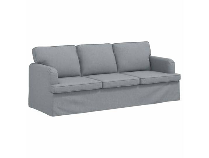 TEKGHUT Sofa Hellgrau 201 x 80 x 85 cm Stoff Metallgestell,Kunststofffüße,Armlehnen aus Holzwerkstoff,atmungsaktiv,modular,Minimalismus,Wohnzimmer,Schlafzimmer