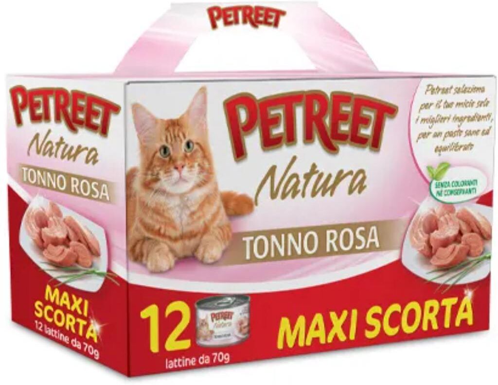 Kit Risparmio 36x70G Petreet Natura Cat TONNO ROSA