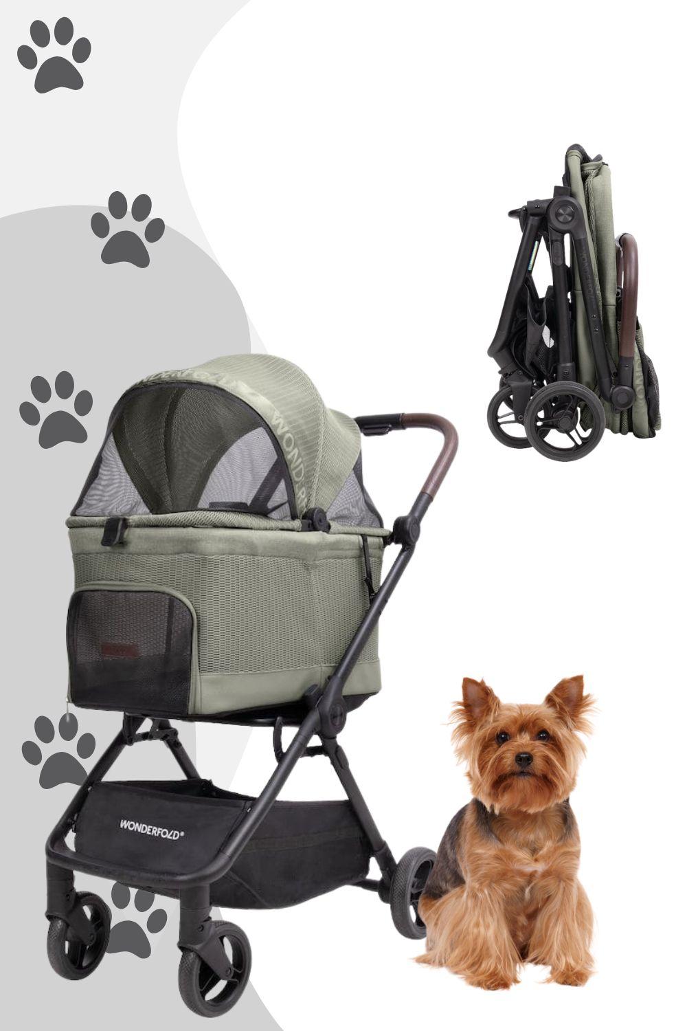 Wonderfold Bella Tier Transportwagen / Hunde Buggy, Wonderfold:Moos