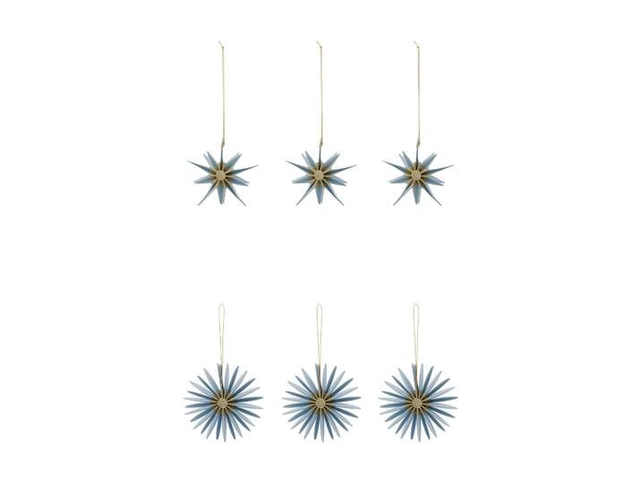 House Doctor Suspensions de Noël Stari 6 pièces Bleu clair