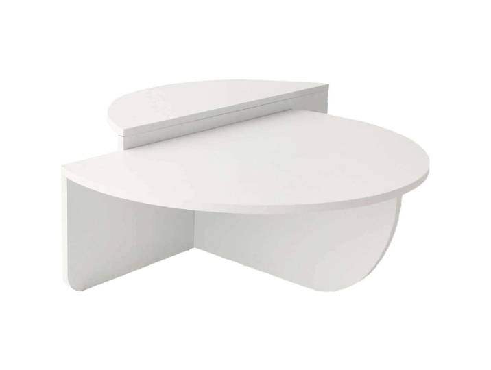 Table basse en aggloméré blanc