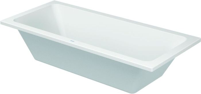 Duravit D-Code Rechteck-Badewanne 700101000000000 180 x 80 x 40 cm, Zentraler Ablauf, 2 Rückenschrägen, weiß