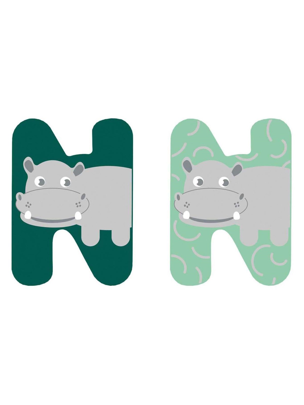 Small Foot - Wooden Animal Children's Letter - N