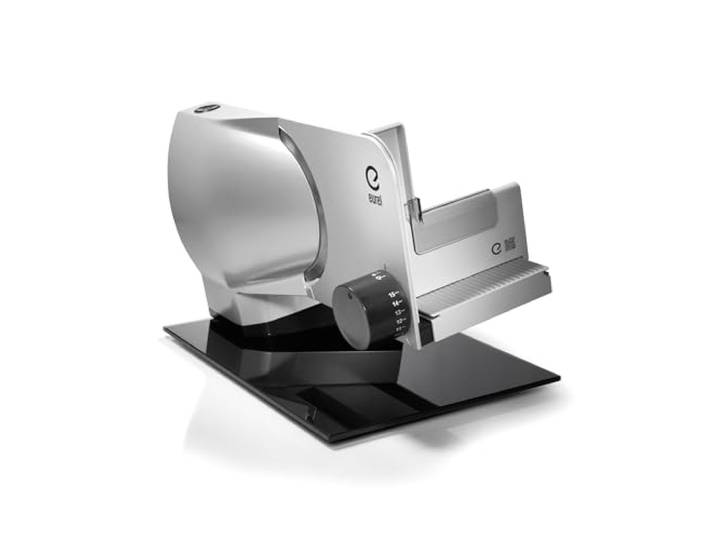 EUREL RS92 Allesschneider Elektrisch Silber Größe Schneidfläche, Ø170 mm e-blade Edelstahlklinge, Einstellbar 0-15mm, Servier- und Aufbewahrungsschale