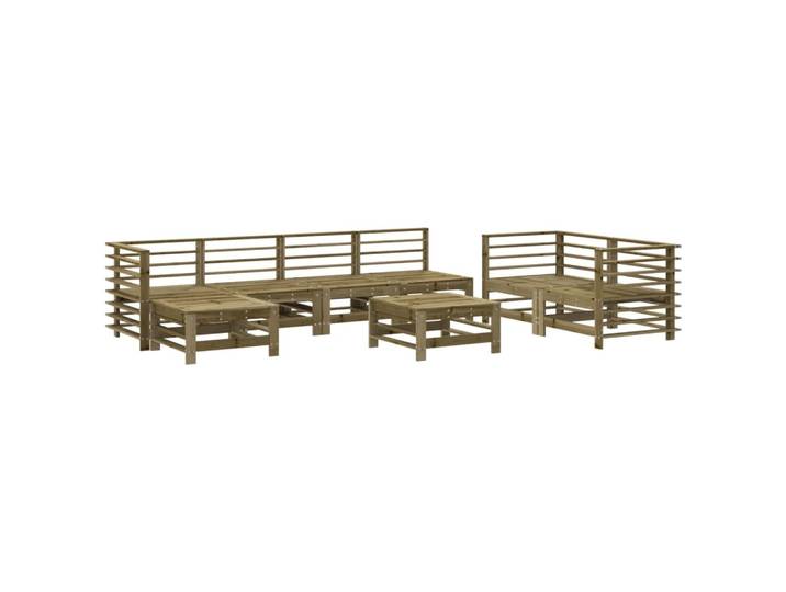 vidaXL Ensemble salon de jardin 8 pièces pin imprégné