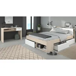 JUGENDZIMMER Set mit Stauraumbett 160 x 200 und Schreibtisch