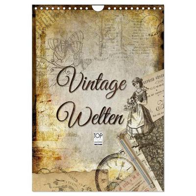 Vintage Welten (Wandkalender 2027 DIN A4 hoch), CALVENDO Monatskalender