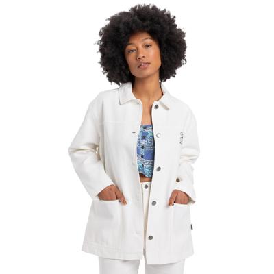 Funktionsjacke QUIKSILVER "Workwear", Damen, Gr. XS, weiß, Obermaterial: 100% Baumwolle., Jacken Funktionsjacke
