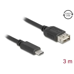 DELOCK USB 2.0 Kabel USB Type-C St zu USB Typ-A Buchse 3 m