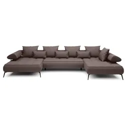 Wohnlandschaft Seledo Stoff Brown