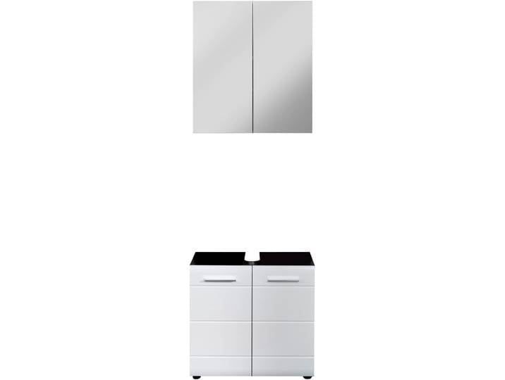 Haim Badezimmer-Set weiss/grau 60x182 - Material: Holzwerkstoff - 717
