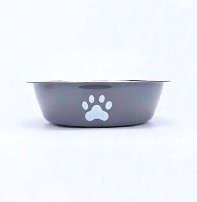 Uplifted Finds Stainless Steel Anti Slip Pet Bowl gray m