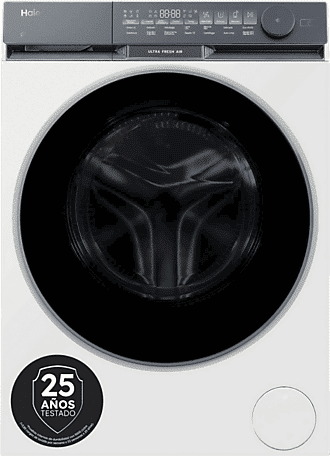 Lavadora carga frontal - Haier X9 Series HW110-B14387UIB, 11 kg, 1400 rpm, Función Vapor, Blanco