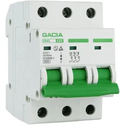 Leitungsschutzschalter C32A 3-Polig 6kA Sicherungsautomat LS-Schalter GACIA SB6L C 3P 32A