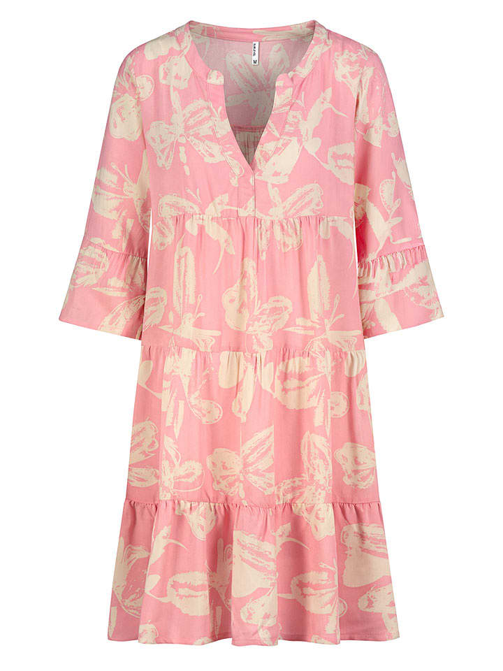 Sublevel Kleid in Rosa/ Creme - L