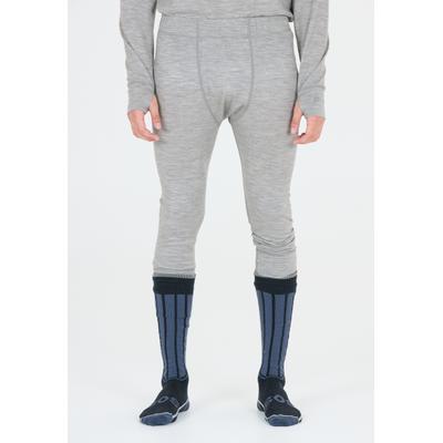 Thermohose SOS "Nuuk", Herren, Gr. S, EURO-Größen, grau, 100% Wolle, unifarben, lang, Hosen Thermohose, aus mulesingfreier Merinowolle