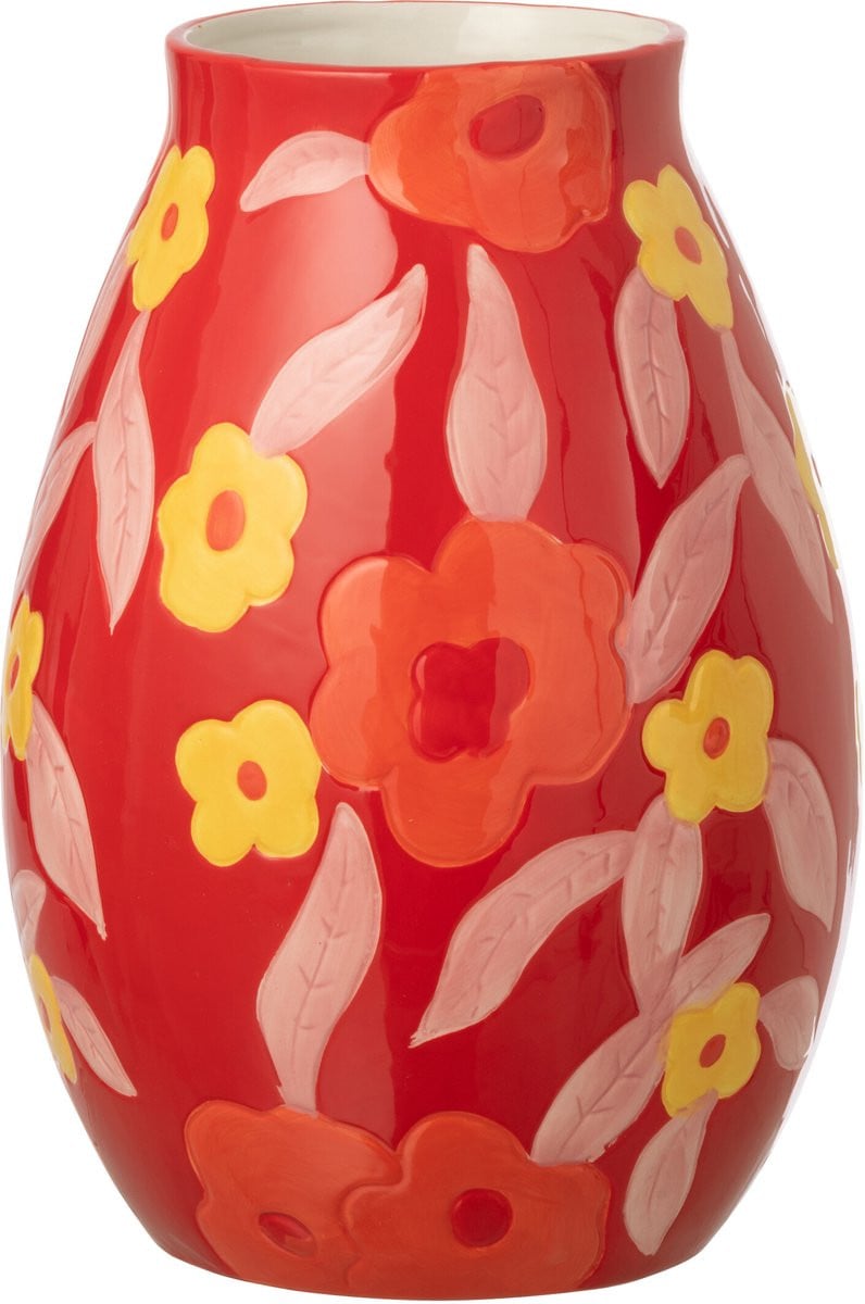 J-Line vaas Dolomiet voor bloemen - keramiek - mix - small