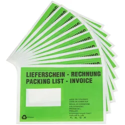 1000 Lieferscheintaschen Dokumententaschen C5 Pergamin Papier bedruckt Adressfeld recyclebar