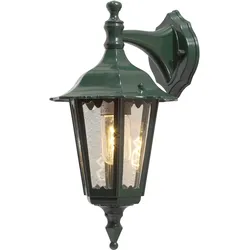 Konstsmide Wandleuchte Firenze, grün, klares Glas (7231-600)