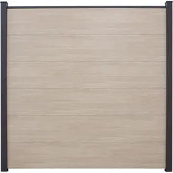 GroJa BasicLine PVC-Steckzaun Sichtschutzzaun Sheffield Oak light Sichtschutz Lamellenzaun