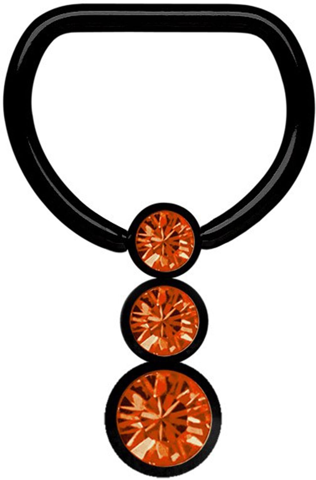 Brustwarzenpiercing ADELIA´S "Piercing  Brustpiercing", orange, Piercings, Damen, Chirurgiestahl, Brustwarzenpiercing