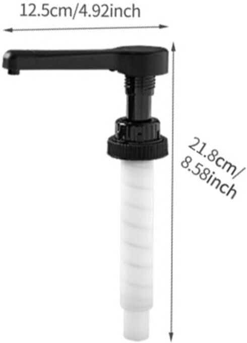 INF 2 Druckpumpenköpfe 42/400 10ml-10cc – Schwarze PP-Sirup- und Saucenspenderköpfe
