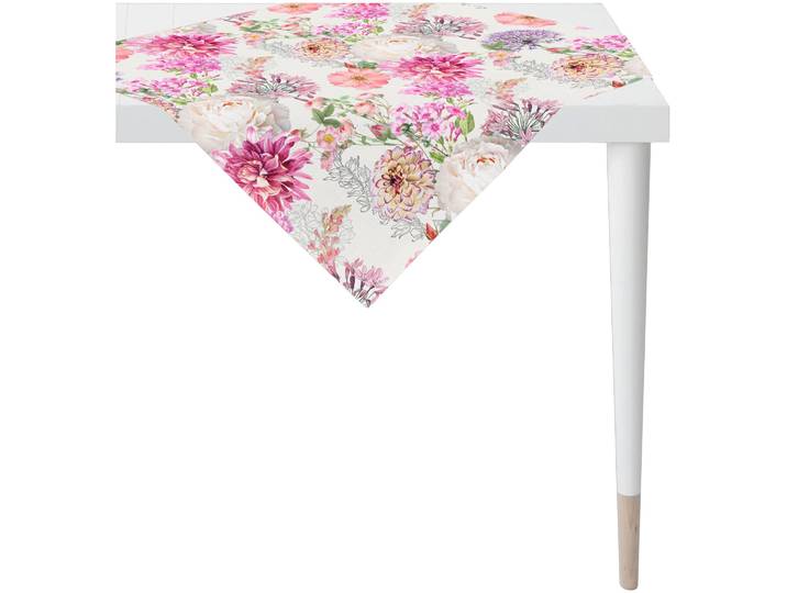 Mitteldecke APELT 6748 , rosa (rosé), B:88cm L:88cm, Baumwolle, Polyester, Tischdecken, Mitteldecke