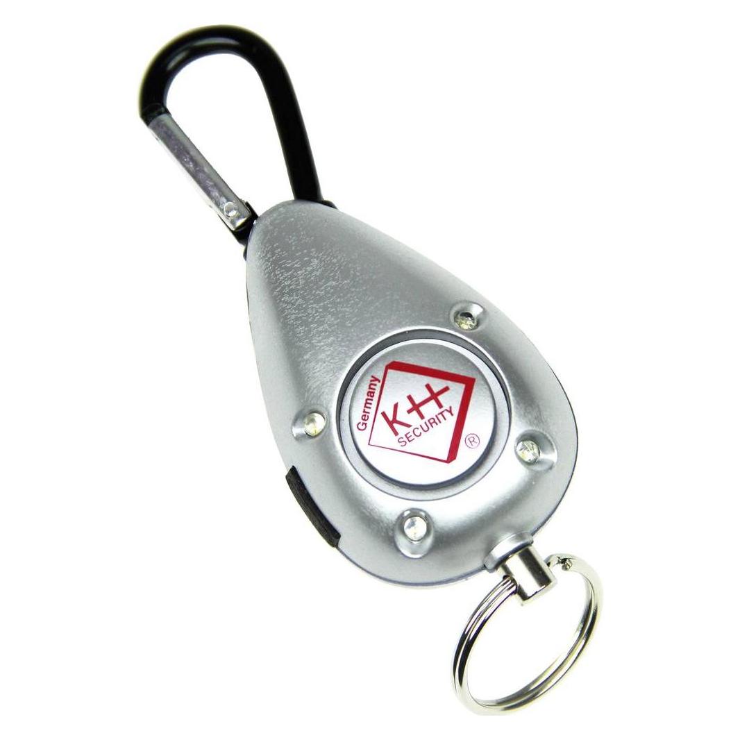 KH Security Taschenalarm Silber mit LED 10 (100190)