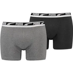 PUMA Herren Unterhose MEN MULTI LOGO BOXER 2P, Größe S in Grau Grau