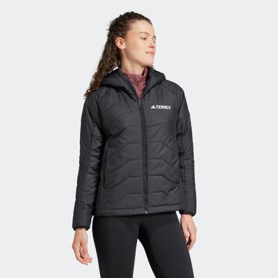 Outdoorjacke ADIDAS TERREX "MULTI SYNTHETIC HOODED", Damen, Gr. XS, schwarz, Obermaterial: 100% Polyester, normal, Jacken Outdoorjacke
