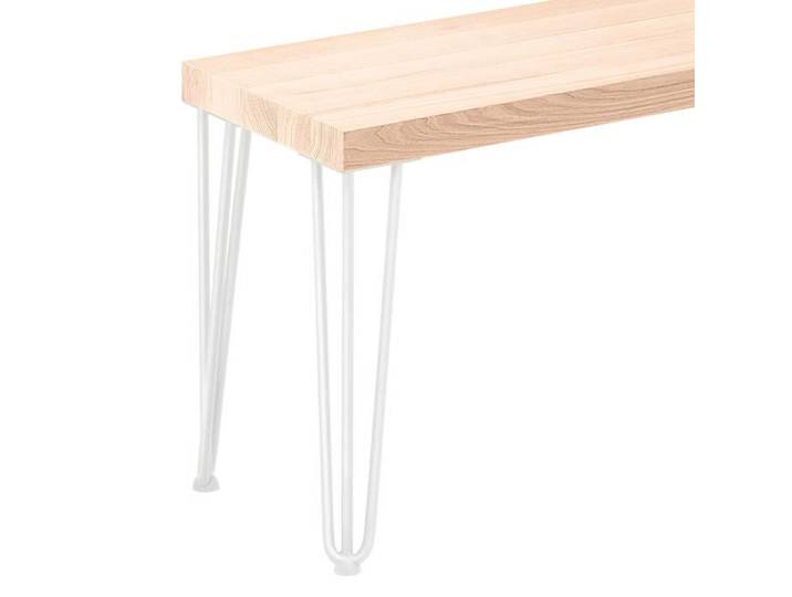 Tabouret - LAMO MANUFAKTUR - Simple - Bois massif - Pieds en métal noir - 30x30x47 cm