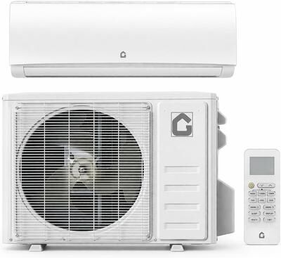 YUN 12000 BTU Split Air Conditioner, 21 SEER2, WiFi, Dehumidifier, Timer, Sleep Mode, Energy Saving - White-A