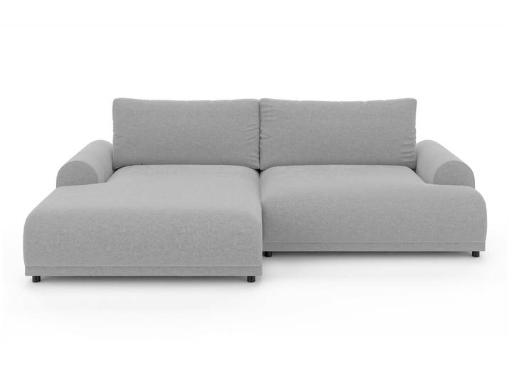 Ecksofa Lounge Schlaffunktion Bettkasten moderne L-Couch Ecke Links Hellgrau / 21026