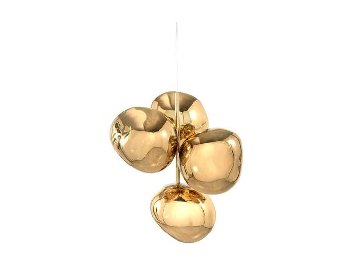 Tom Dixon Melt Chandelier mini Kronleuchter LED 63,4 cm Gold
