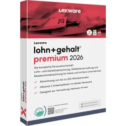 Lexware lohn+gehalt premium 2026 Jahresversion (365-Tage)