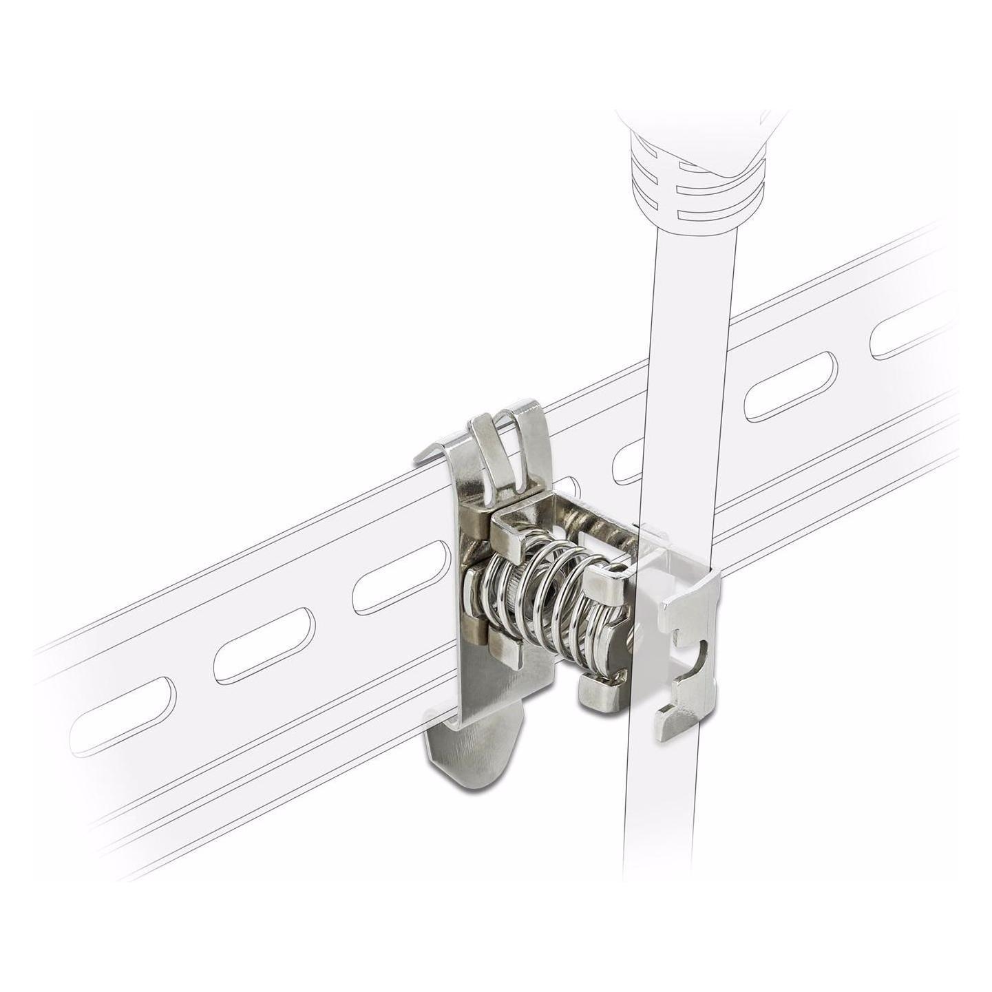 Delock Schirmklemme 10 - 20mm für Hutschiene/DIN Rail (66442)