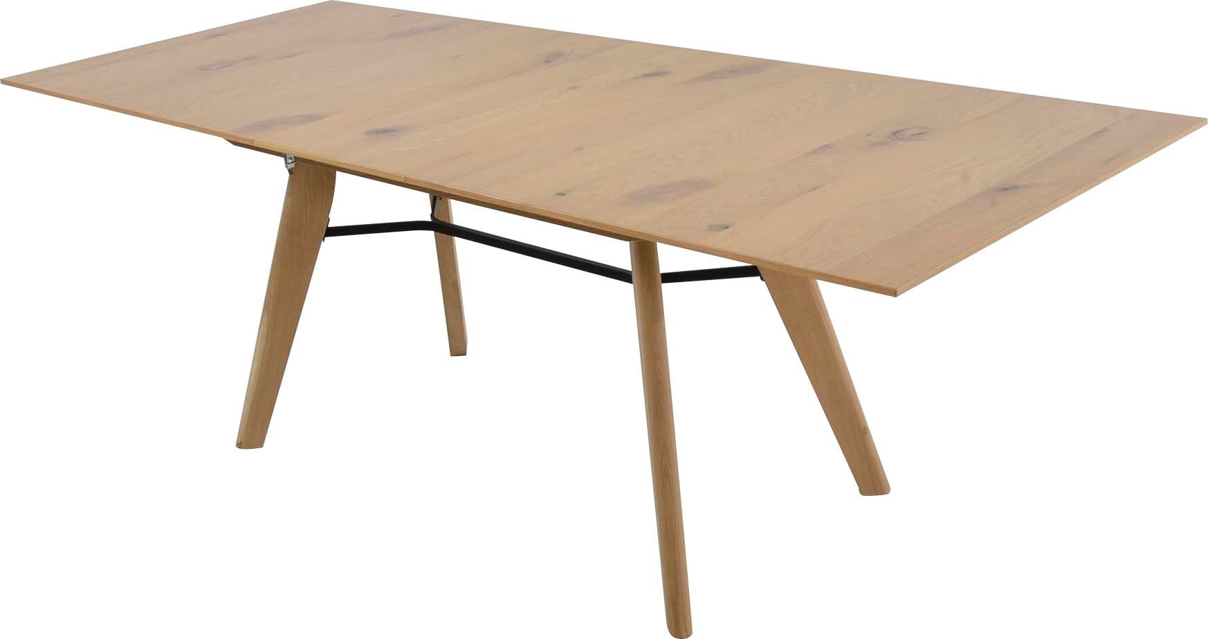 Esstisch K+W KOMFORT & WOHNEN "Giacomo IV", braun (asteiche bianco, asteiche bianco, asteiche bianco), B:180cm H:75cm T:90cm, Tische, Esstisch, in Asteiche bianco furniert, 2 Grössen auswählbar, mit Synchronauszug asteiche bianco, asteiche bianco, asteich