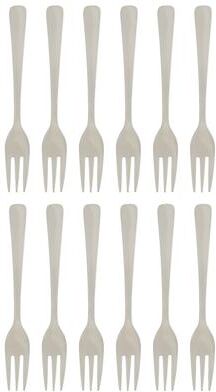 HIC Kitchen Hors d'oeuvre Pastry Fork, 18/8 Stainless Steel, Made in Japan, Set of 12