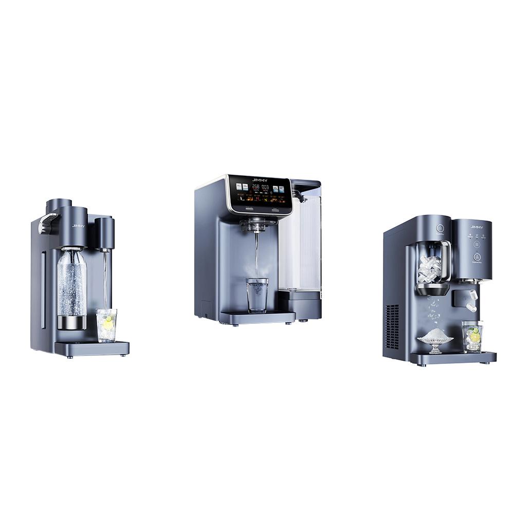 JIMMY Matrix Kombi-Set: M9 Pro RO-Wasserfilter + S9 Sprudelwasser + I9 Eisbereiter, 3s Heißwasser, UV-C, AquaLink