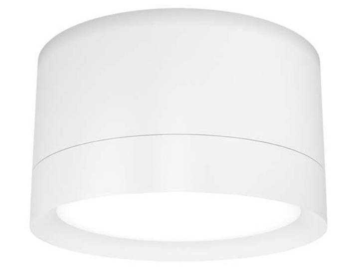 Plafonnier\, aluminium\, 1 flamme\, blanc\, D 8\,5 cm