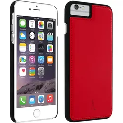 Akashi Schutzhülle aus Echtleder iPhone 6 Plus/ 6S Plus/ 7 Plus/ 8 Plus – Rot (Apple iPhone 6 Plus, Apple iPhone 6s Plus, Apple iPhone 7 Plus, Apple iPhone 8 Plus), Smartphone Hülle, Rot