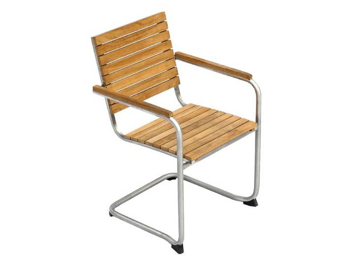 OUTLIV. Maui Freischwinger Edelstahl/Teak
